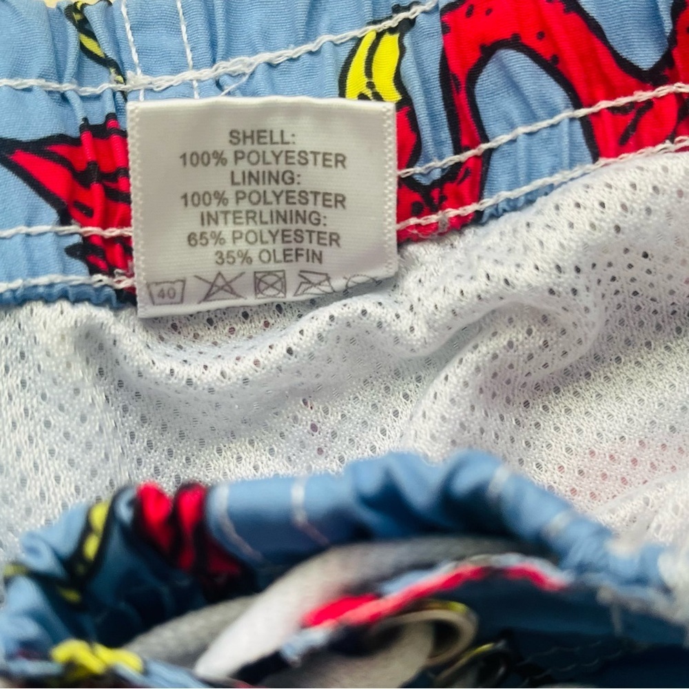 Kite”n”Koo athleisure casual swim trunks 5-6 Flamingo Print blue elastic waist - Picture 9 of 10